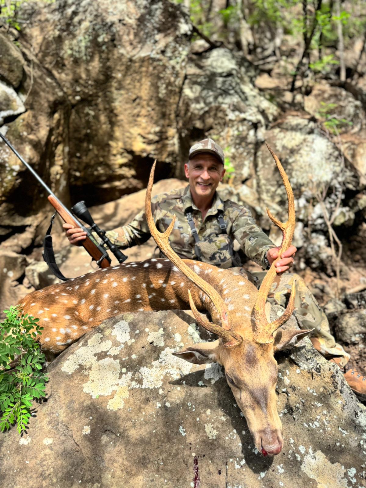 Axis deer hunt — volcanic Molokai
